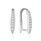 5pcs Adabele Authentic 925 Sterling Silver 12mm Pendant Clasp Pinch Bails Cubic Zirconia CZ Clip Tarnish Resistant for DIY Craft Jewelry Making SS205-3 - size: 12mm Pinch Bail with CZ