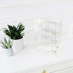 Jewelry Earring Organizer Ear Display Holder Earrings Stand Box With Rack Ring Necklce Acrylic