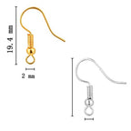 Bylion 400 Pieces Stainless Steel Earring Hooks, Fish Hooks, French Wire Hooks, Coil and Ball Style Nickel-Free Ear Wires for Jewelry Making, Silver - color: Silver