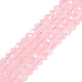 Rose Quartz 6mm Gemstone Triangle Faceted Round Loose Beads Strand 15.5" DIY Jewelry Making - color: Rose Quartz