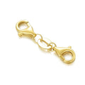 10K Gold Clasp Double Lobster Clasp Necklace Extender Clasp Bracelet Extension Connector for DIY Necklace Bracelet Jewelry Making(Style 6) - size: style 6