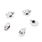 40pcs Cute Bird Symbol of Freedom and Hope Large Hole Animal Loose Beads (4.5mm Hole) Antique Silver Metal Spacer for DIY Craft Jewelry Making MEC-A9 - size: Bird