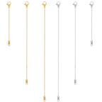 KOPOX 6 Pcs Gold and Silver Plated Necklace Extenders for Necklaces, 2", 4", 6" Delicate Necklace Extender Chain Set for Women Jewelry Making - color: Gold and Silver