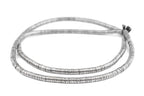 The Bead Chest Silver Snake Disk Beads 6mm, Full Strand of Quality Metal Spacers for DIY Jewelry Design - color: Silver