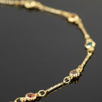 YOUBEIYEE 16.4 Feet Colorful Crystal Chain for Jewelry Making 18K Gold Plated Brass Jewelry Chains Bulk Light Gold Bar Chain Link Necklace Bracelet DIY for Women - color: Rhinestone