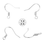 Hypoallergenic Silver Earring Hooks - 120 pcs/60 Pairs s925 Sterling Silver Plated Ear Wires for Jewelry Making, Jewelry findings Parts with 120 pcs Rubber Earring Backs Stopper for DIY Earrings - color: Regular Silver 2