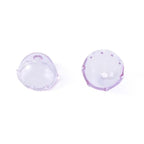 FASHEWELRY 10Pcs 21mm Glass Flower Bead Caps for Wind Chime Fishing Glass Bead Lilac Jellyfish Beads Cute Beads for Bracelets Jewelry Making - color: 21mm，Lilac
