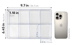 carrotez Small Stackable Jewelry Organizer Tray, 8 Grid, Clear Plastic Drawer Organizer for Makeup, Accessories, Desk, Vanity