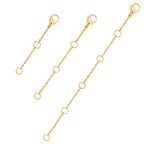 3 Pcs Necklace Extenders for Women 14K Gold Plated Necklace Extender Chain Extenders for Necklaces Anklet Bracelet Extender with Lobster Clasp Necklace Extension for Jewelry Making (1 2 3 Inch) - color: Gold