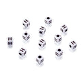 240pcs Opaque Acrylic Letter H Cube Beads White Plastic Alphabet Loose Spacer Square Beads 4-5mm for DIY Name Bracelet Necklace Jewelry Crafts Making Hole: 1.8mm - color: Letter H#White and Black