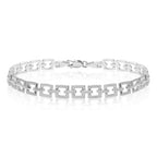 LeCalla Handmade Sterling Silver Mens Bracelets | Solid Italian 925 Chain Bracelets | Classic Designs Chain Bracelets for Men | Men's Silver Bracelet Gift for Dad, Boyfriend, Son - style: 8.5" Open Square Link
