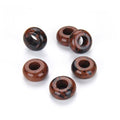 Adabele 30pcs Natural Red Brecciated Jasper Gemstone 8x14mm Donut Rondelle Beads Large Hole ID 5.6mm for DIY Craft Jewelry Making GW-A12 - color: Brecciated Jasper, size: 14mm x 8mm - 30pcs