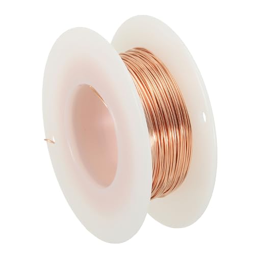PATIKIL 89.89 Feet Solid Bare Copper Wire,24 Gauge 99.9% Pure Copper Wire 0.5mm Soft Beading Wire Metal Plant Stem Ties for Jewelry Craft (27.4m) - size: 0.5mm x 89.89ft