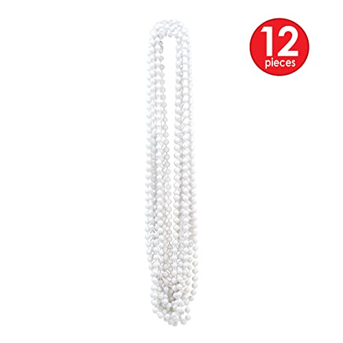 Party Beads - Small Round - size: 12-Pack, style: White (12-Pack)