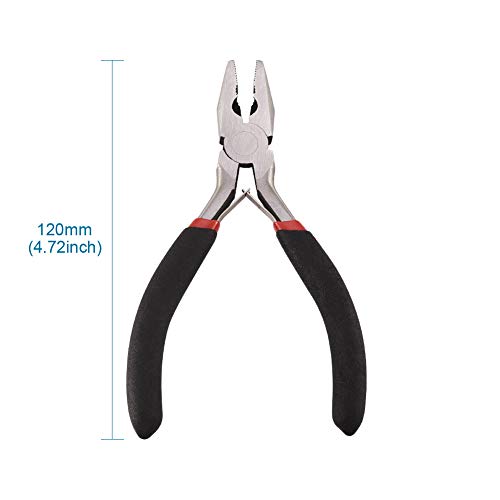 Beadthoven 1Set Wire Cutter Pliers with Polishing Serrated Jaws Jewelry Tools for Electrical Wire Wiring Cutting 12cm/4.7 Inch Long - color: Gunmetal, size: Wire Cutter Pliers