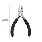 Beadthoven 1Set Wire Cutter Pliers with Polishing Serrated Jaws Jewelry Tools for Electrical Wire Wiring Cutting 12cm/4.7 Inch Long - color: Gunmetal, size: Wire Cutter Pliers