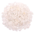 500 pcs Natural Chip Stone Beads, Alabaster 5-8 mm Irregular Gemstones Healing Crystal Loose Rocks Bead Hole Drilled for Jewelry Making Bracelet - color: Alabaster
