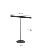Pangkeep T-Bar Necklace Holder,Jewelry Chains Display Stand for Selling,Velvet Necklace Organizer Stand for Show,Jewelry Tower Tree (Black) - color: Black