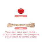 240Pcs Red Wood Beads 16mm for Craft Large Hole Wood Beads Hole: 6mm - color: Red