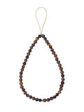 Semi-Precious Gem Stones Beaded Phone Charm Cell Phone Lanyard Wrist Strap Handmade Natural Gemstone Phone Chain string - color: Tiger Eye