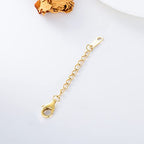 14k Gold Necklace & Bracelet Extender Chain, Adjustable Extension Chain for Necklace & Anklet - color: Style 4-Yellow Gold, size: 1inch