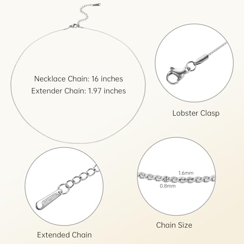 SMYHTGLIF 16 Inches Stainless Steel Necklace Chain Bulk for Jewelry Making 12 Pcs DIY Jewelry Chain Silver Adjustable Necklace - color: Silver Flat S, size: 16 inches