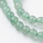 85Pcs Natural Green Aventurine Beads 4mm Round Gemstone Beads Smooth Stone Loose Bead for DIY Bracelets Necklace Earrings Jewelry Making - color: Natural Green Aventurine, size: 4mm