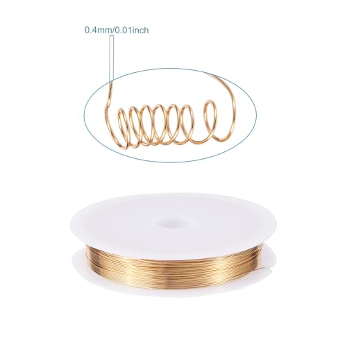 1 Roll 32.8 Feet(10m) 26 Gauge Round Copper Jewelry Bendable Wire Long-Lasting Plated Jewelry Wire Soft Artistic Wires Copper Metal Beading for Jewelry Making Crafts,KC Gold - color: 26 Gauge,KC Gold