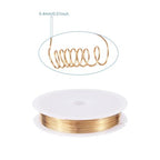 1 Roll 32.8 Feet(10m) 26 Gauge Round Copper Jewelry Bendable Wire Long-Lasting Plated Jewelry Wire Soft Artistic Wires Copper Metal Beading for Jewelry Making Crafts,KC Gold - color: 26 Gauge,KC Gold