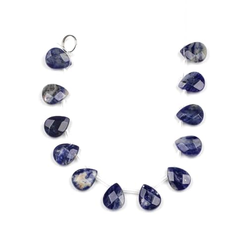 Cherry Blossom Beads Sodalite Beads 12x15mm Faceted Top-Drilled Teardrop - 12 pcs/ 8 Inch Strand - color: Sodalite