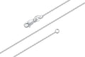 BORUO 925 Sterling Silver Cable Chain Necklace| Waterproof 14K Gold Plated Cable Chain | 1mm 1.5mm Italian Silver Necklace with Lobster Claw Clasp 14-30 Inch - color: Waterproof White Gold Plated Stainless Steel 1mm, size: 14 Inch