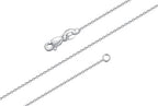 BORUO 925 Sterling Silver Cable Chain Necklace| Waterproof 14K Gold Plated Cable Chain | 1mm 1.5mm Italian Silver Necklace with Lobster Claw Clasp 14-30 Inch - color: Waterproof White Gold Plated Stainless Steel 1mm, size: 14 Inch