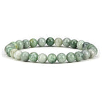 Cherry Tree Collection - Small, Medium, Large Sizes - Gemstone Beaded Bracelets For Women and Men - 6mm Round Beads - color: Burma Jade, size: Medium