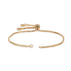 DanLingJewelry 10Pcs 18K Gold Plated Adjustable Slider Bracelet Slider Extender Chains with Cubic Zirconia for Jewelry Making - color: StyleⅢ-10 pcs-Golden