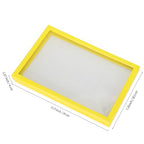 KUKUVR 100 Slots Ring Earring Holder Display Case, Velvet Jewelry Ring Earring Storage Organizer Box Tray with Clear Lid for Women And Selling Show (Yellow) - color: Yellow
