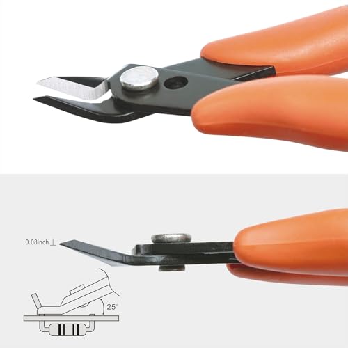 KATA 5-Pack Micro Wire Cutters, Precision Electronics Flush Cutter and Side Cutting pliers, Clean Cut for Model, Jewelry, Model Kits - color: 5 Pack