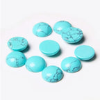20pcs 4mm Natural Stone No Hole Turquoise Semicircle Smooth Cabochons Beads Healing Chakra Crystal Stone Bead for Jewelry Making Rings Earrings Necklace Bracelet DIY Crafts - color: Turquoise, size: 4mm