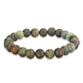 Crystal Vibe 8mm Beaded Bracelets For Women Men - Healing Crystal Bracelet - Adjustable Size - color: african turquoise