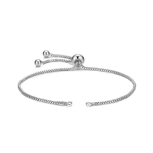 DanLingJewelry 10pcs Adjustable Slider Bracelet Slider Extender Chains Friendship Bracelets with Balls Charms Ends for Jewelry Making DIY 8 Inches(226mm) P - color: StyleⅣ-10 pcs-Platinum