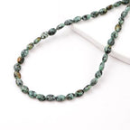 6×8mm Natural Ruby Zoisite Gemstone Loose Beads Flat Oval Healing Crystal Loose Stone Beads for Jewelry Necklace Bracelet Earring Craft - color: Ruby Zoisite