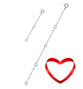 Dorella Sterling Silver Necklace Extenders Chain Set of 2 Pcs Pack 2" and 5" or 3" and 4" - Solid 925 Sterling Silver Fine Chain Dainty Durable Adjustable - color: A Sterling Silver 5" + 2" Rolo Chain Necklace Extender