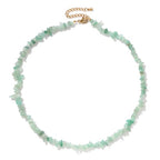 Raw Crystal Necklaces for Women 5-8mm Handmade Natural Stone Necklace Beaded Choker Necklace Healing Crystal Necklace Gemstone Necklace Raw Crystal Beaded Necklace for Her - style: Jade