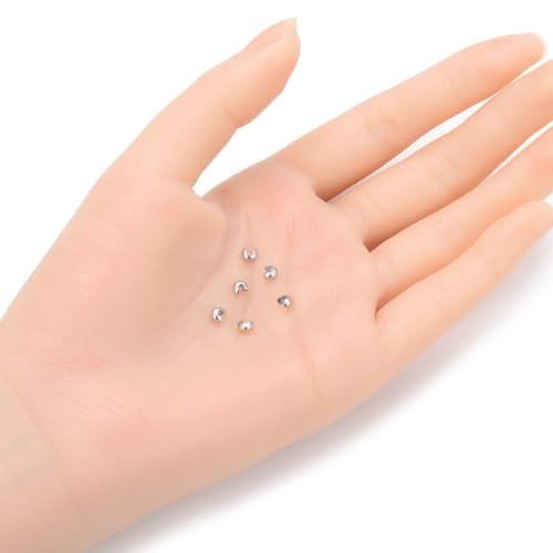 200pcs 3mm (0.12 Inch) Small Crimp Bead Knot Cover End Caps 18K White Gold Plated Copper Brass Crimps for DIY Craft Jewelry Making CF108-3 - color: White gold, size: 3mm (0.12 inch) - 200pcs