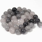 10mm Genuine Cloudy Quartz Crystal Bead Gemstone Round Semi Precious Loose Beads for Jewelry Making 15" - color: Cloudy Quartz Crystal, size: 10mm
