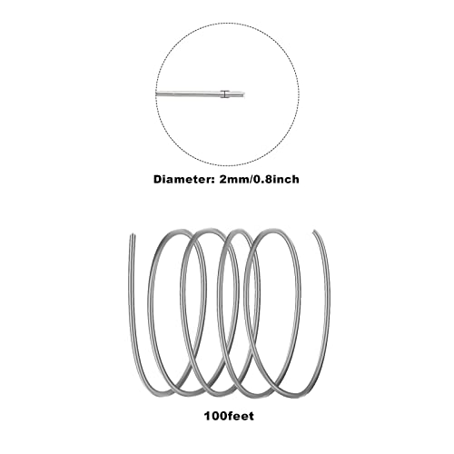 2mm Aluminum Wire, 100 Feet 12 Gauge Bendable Anodized Metal Wire for Sculpting, Jewelry Making, Armature Making, Weaving and Wrapping, Crafting - size: 2mm, style: Silver