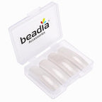 BEADIA Natural Curved White Agate Stone Beads 36x10mm 4pcs for DIY Bracelet Jewelry Making - color: White Agate