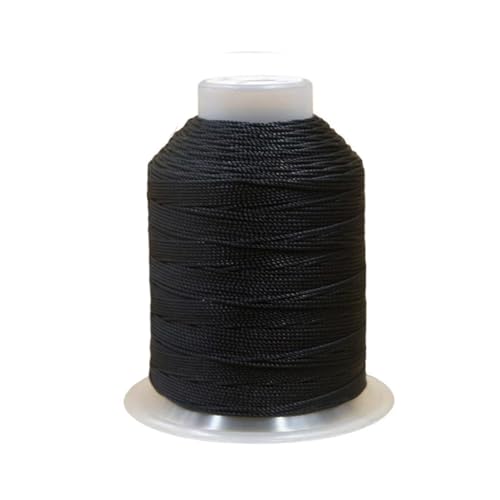 0.8mm 270 Yards Twisted Silk Cord Trim 3-Ply Twine Thread Braided Polyester String for DIY Crafts,Macrame, Pendants,Jewelry,Friendship Bracelets,Necklaces（Black） - color: Black, size: 0.8MM