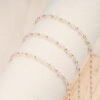SMYHTGLIF 5 Meters Gold Plated Brass Bead Jewelry Making Chain Pink Crystal Chain Bulk Craft Chain with Lobster Clasps and Jump Rings for Jewelry Making - color: Pink