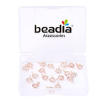 BEADIA Rose Gold Plated Spring Clasps Non Tarnish 6mm 20pcs for Jewelry Making Findings - color: Spring Clasps Rose Gold, size: 6mm