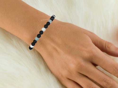 Amazing Gemstone Anger Control Bracelet - Howlite Amazonite Lava Bracelet Set for Men Women Healing Calming Anxiety Stress Relief Gifts Pulseras Para Hombres Mujer Stocking Stuffers (Adjustable) - color: Anger Control